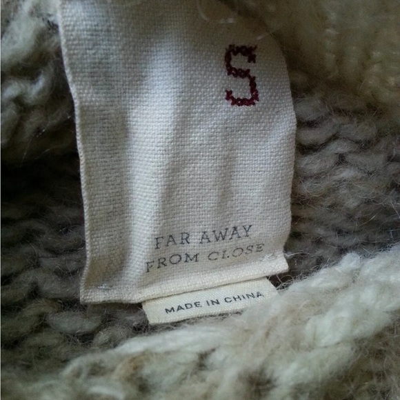 Rare Far Away From Close Anthropologie Wool Kid Mohair Alpaca Sweater S - Picture 3 of 4